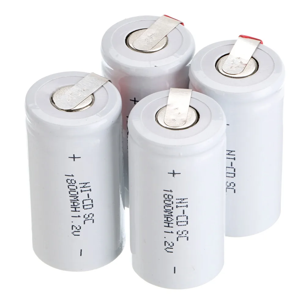 Anmas Power 2-20Pcs Sub C SC 1.2 V, NiCd 1800mAh Nabíjateľné Batérie & Tab Biela