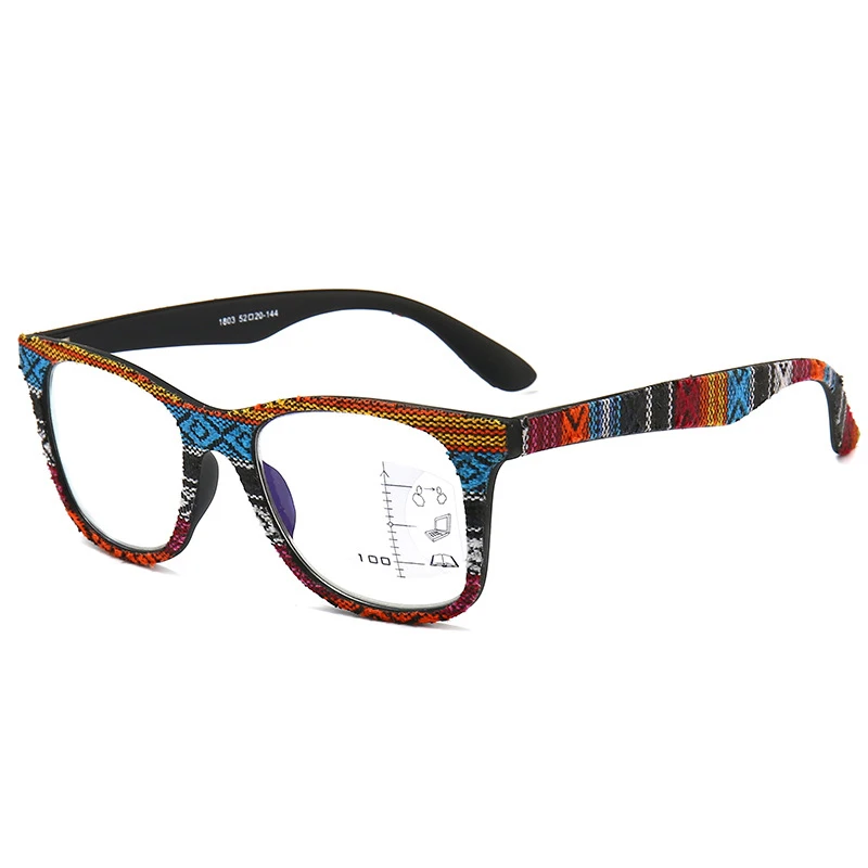 Anti-Blu-ray Okuliare na Čítanie Progresívna Multifokálna Presbyopia Okuliare Muži Ženy Retro Woodgrain Imitácia Rám Okuliarov