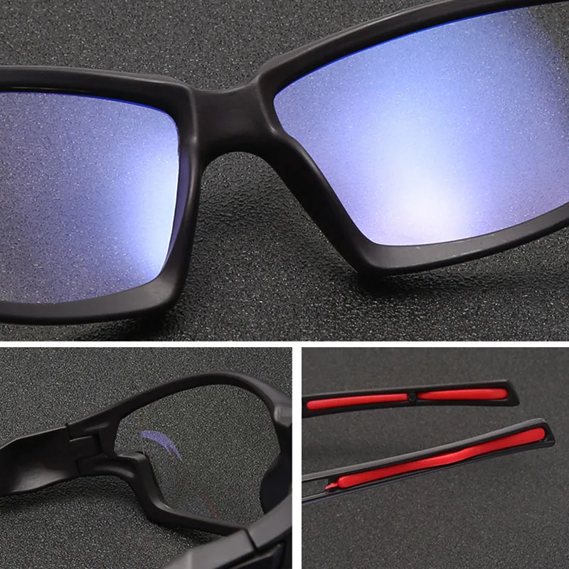 Anti Blue Ray Okuliare pánske Filter Modré Svetlo Obdĺžnikové Okuliare Módne Športový Štýl Počítač Okuliare Jasný Objektív