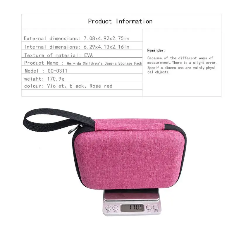 Anti-scratch Pevného EVA Skladovanie Taška Prenosná Účtovná Box Cestovné Vonkajšie Puzdro Kryt Prípade Kidizoom Fotoaparát Pix Fotoaparát Accessori