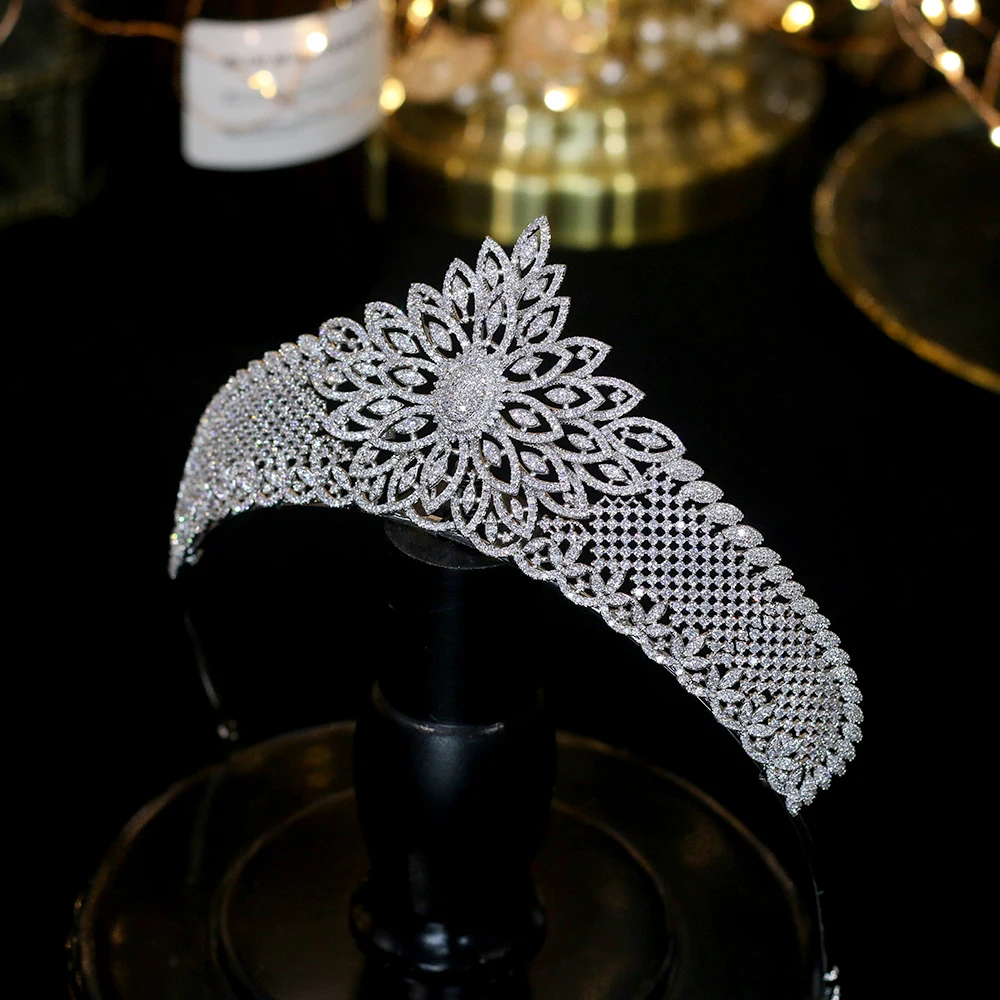 Asnora Európskej svadobné elegantné kubický zirkón svadobné headdress kvety, svadobné doplnky, doplnky do vlasov dary
