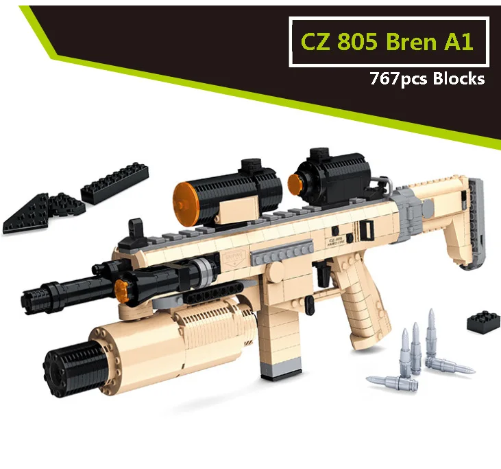 Ausini nových Vzdelávacích Tehly DIY Hračka SVD Sniper Zbraň Stavebné Bloky 3D Súpravy stavebníc pre Deti ,presné modely,3Dpuzzle