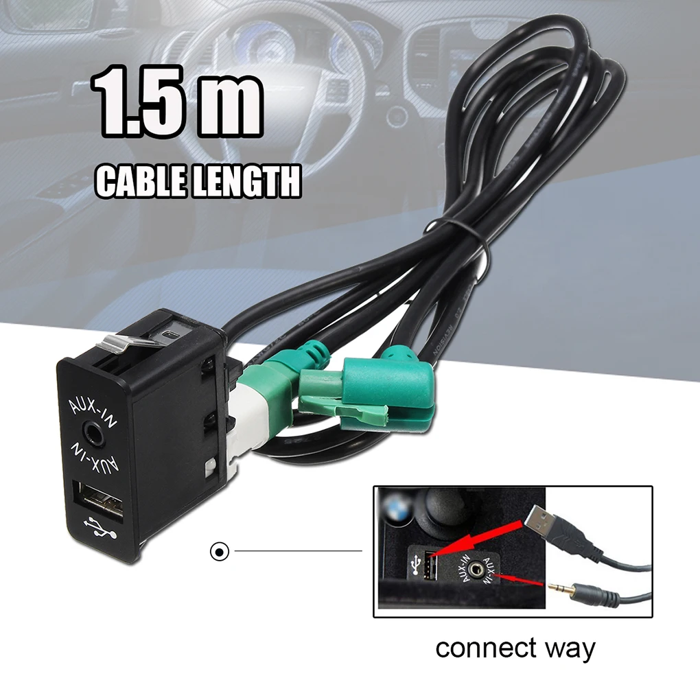 Auto AUX Kábel USB, Audio AUX, USB Zásuvky Prepínač Drôt Na BMW E60 E61 E63 E64 E87 X3 X4 X5 X6 Auto Príslušenstvo