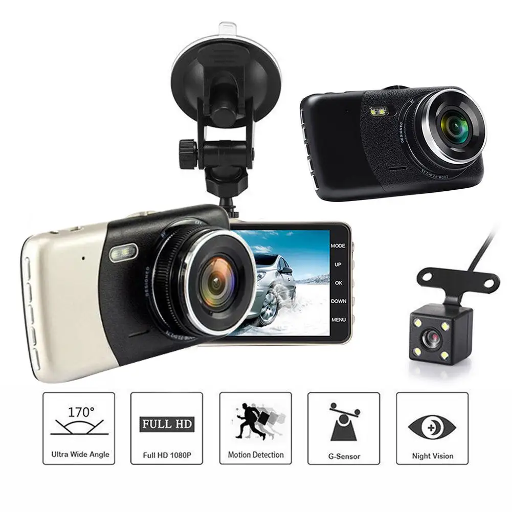 Auto Dash Fotoaparát C Model 4 Palcový IPS HD 1080P Jazdy Autom Záznamník Auta DVR Jazdy Nahrávač