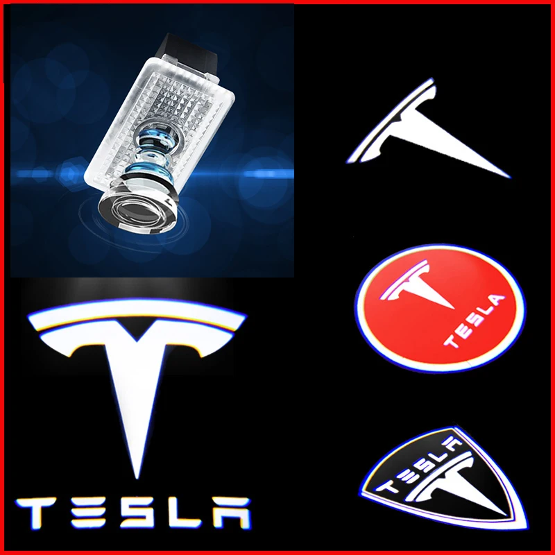 Auto LED 3D Logo Tieň, Svetlo Vitajte Svetlo Nano Dekoratívne Signál Lampa Pre Tesla Model 3 Model X Model S Model Y Príslušenstvo