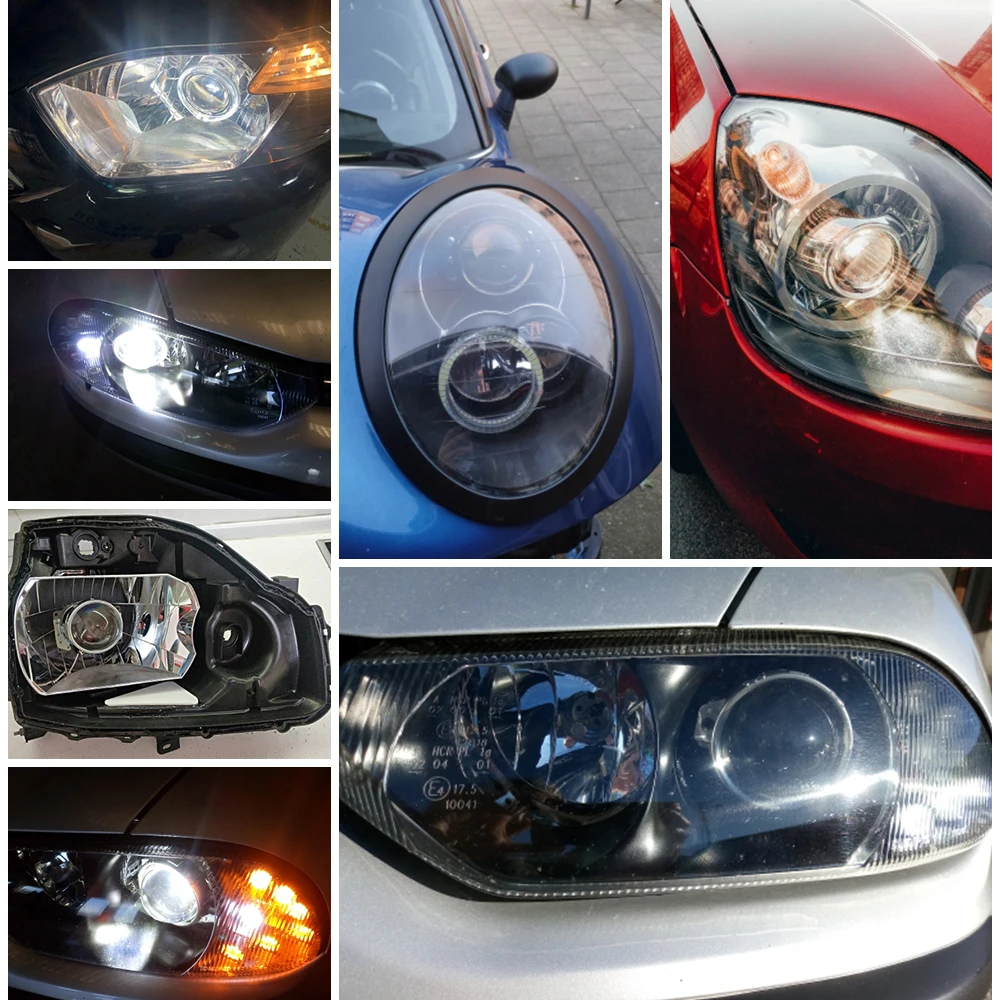 Auto LED Bi 3,0 palca Projektor Objektív univerzálne LED Svetlomety Vysoká Nízka Lúč Auto Svetlomety retrofits styling pre BMW, Audi A3