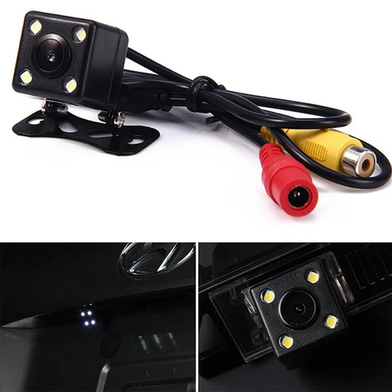 Auto parkovacia Kamera 4 LED pre Nočné Videnie Cúvaní Auto Parkovanie Monitor CCD Vodotesná 170 Stupeň HD Video
