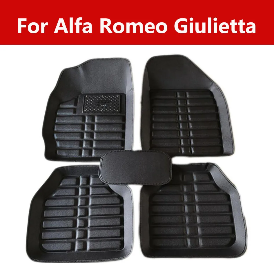 Auto Podlahové Rohože Ochranu Proti Vode Pre Alfa Romeo Giulietta Predné, Zadné, Vodič Sedadla Spolujazdca, Čierna