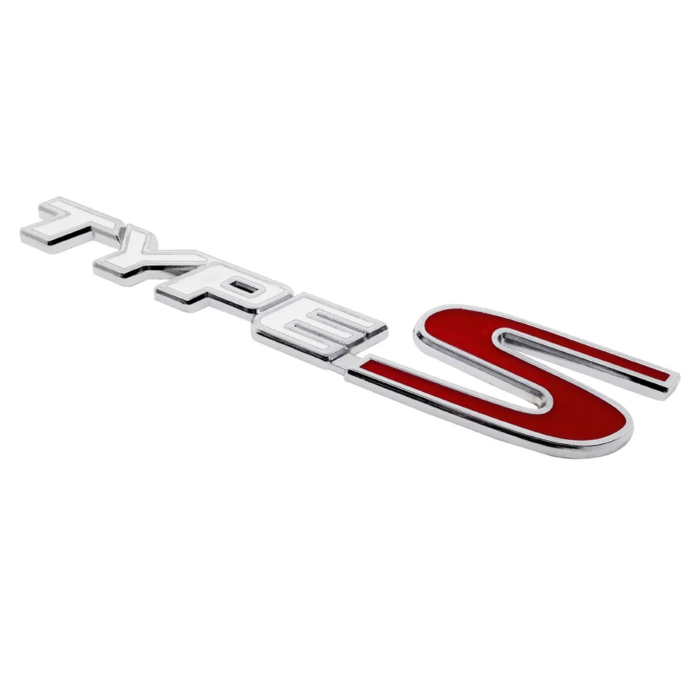 Auto Príslušenstvo Nálepky Odznak pre Typ-S Typ S Logom Kovové Znak Obtlačky na Jaguar X-Type F-Typ XE XFR-S XKR XFR XJ SVR XF XJ