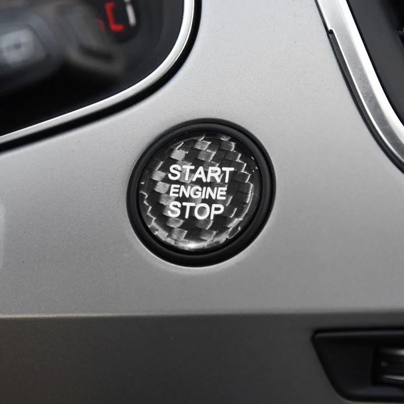 Auto Start Stop Motora Push Prepnúť Tlačidlá Výbava uhlíkových vlákien pre Audi Q5/Q7/A7/A6L/A5 /A4L Keyless Tlačidlo Štart Kryt Prípade Shell