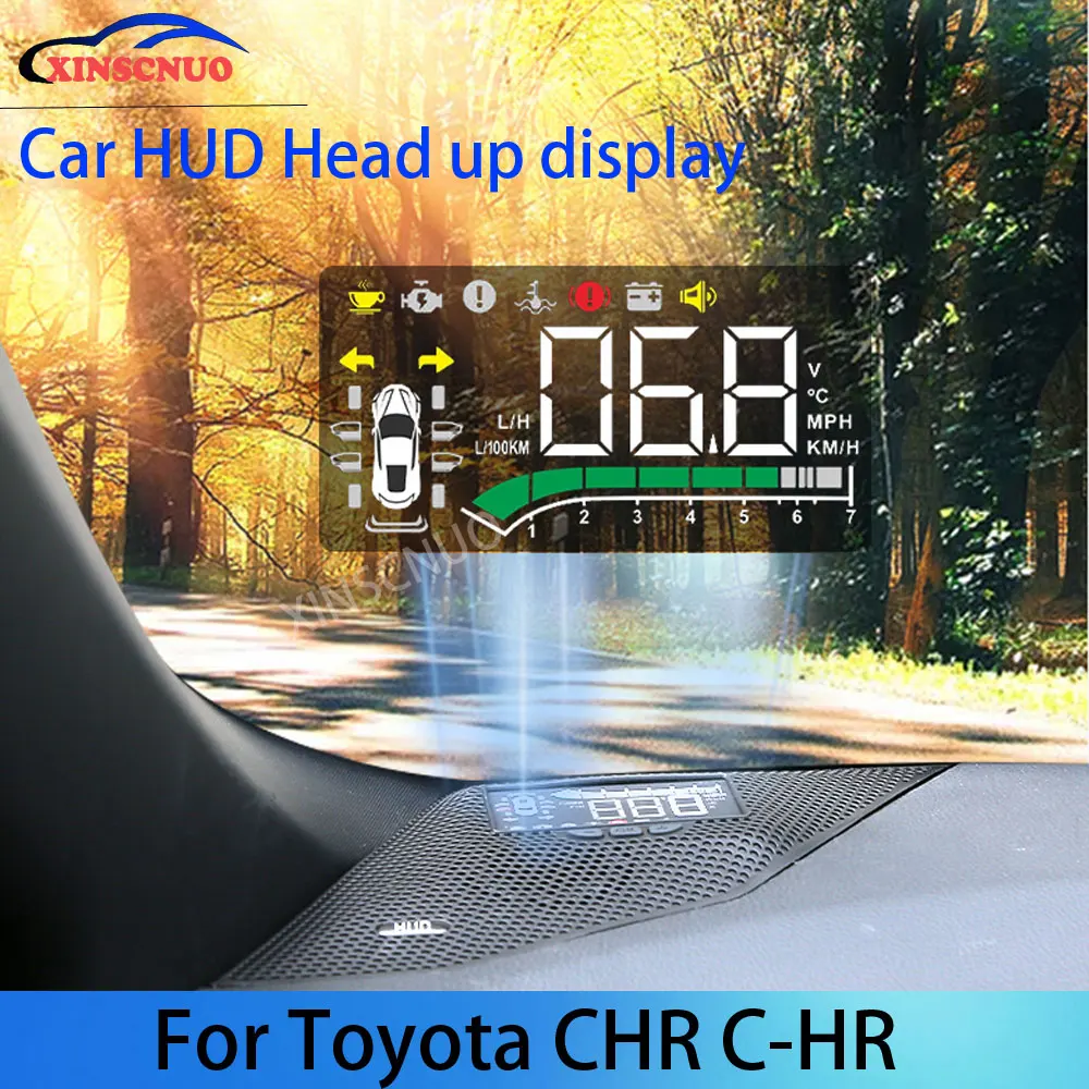 Automatické Elektronické HUD Head Up Display Pre Toyota CHR C-H 2018 2019 2020 Bezpečnej Jazdy Displej Otáčkomer Projektor
