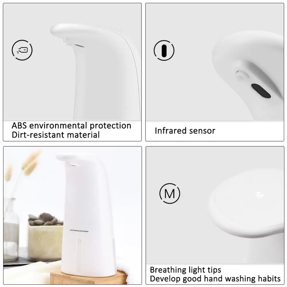 Automatické Snímanie Dotykom Mydlo Tekuté Stroj Senzor Touchless Mydla Ružová Pre Domácej Kuchyni 250ML Kúpeľňových Doplnkov