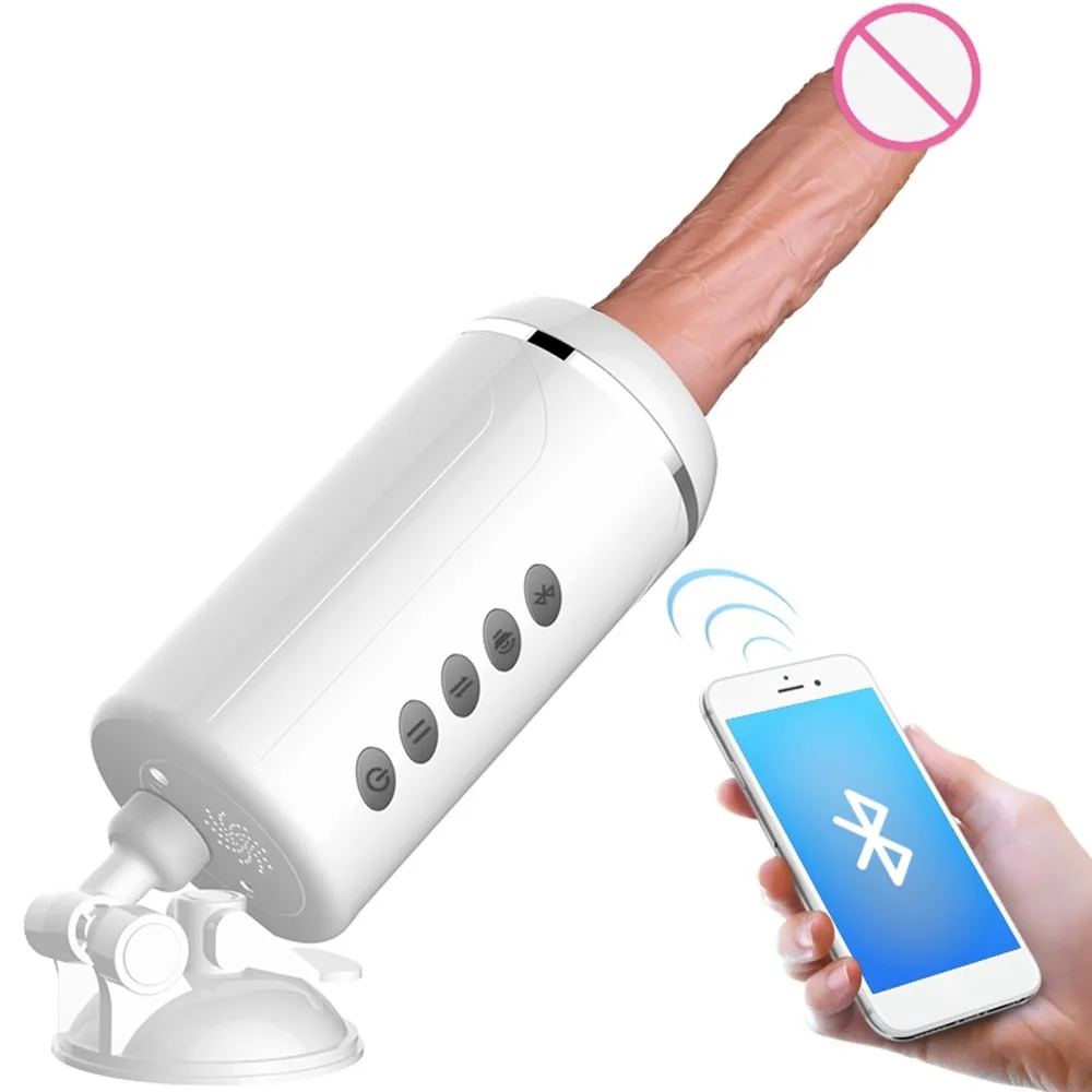 Automatické Teleskopické Sex Stroj Realistické Dildo Vibrátor Hračky Bluetooth Interactive Voice Umelý Penis Žena Masturbator