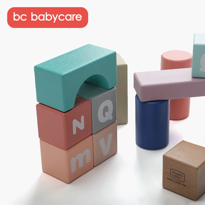 BC Babycare 81PCS Dieťa Drevené Bloky Nastaviť Deti Digitálne List Farba Poznanie dieťaťa Skoro Vzdelávania Stavebné Bloky Hračky