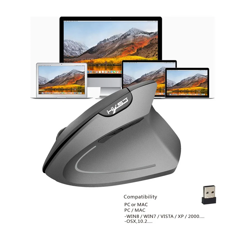 Bezdrôtová Myš 2,4 GHz Hra Ergonomický Dizajn Vertikálne Myši 2400DPI USB Myši Na Počítač PC, Notebook, Ergonomické Hráčske