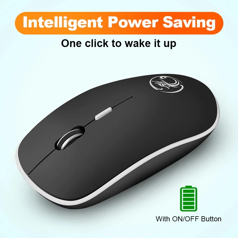 Bezdrôtová Myš USB Počítačová Myš Mini Ergonomická Myš Optická Tiché PC Myši, 2.4 GHz, Úspora Energie Office Mause pre Notebook