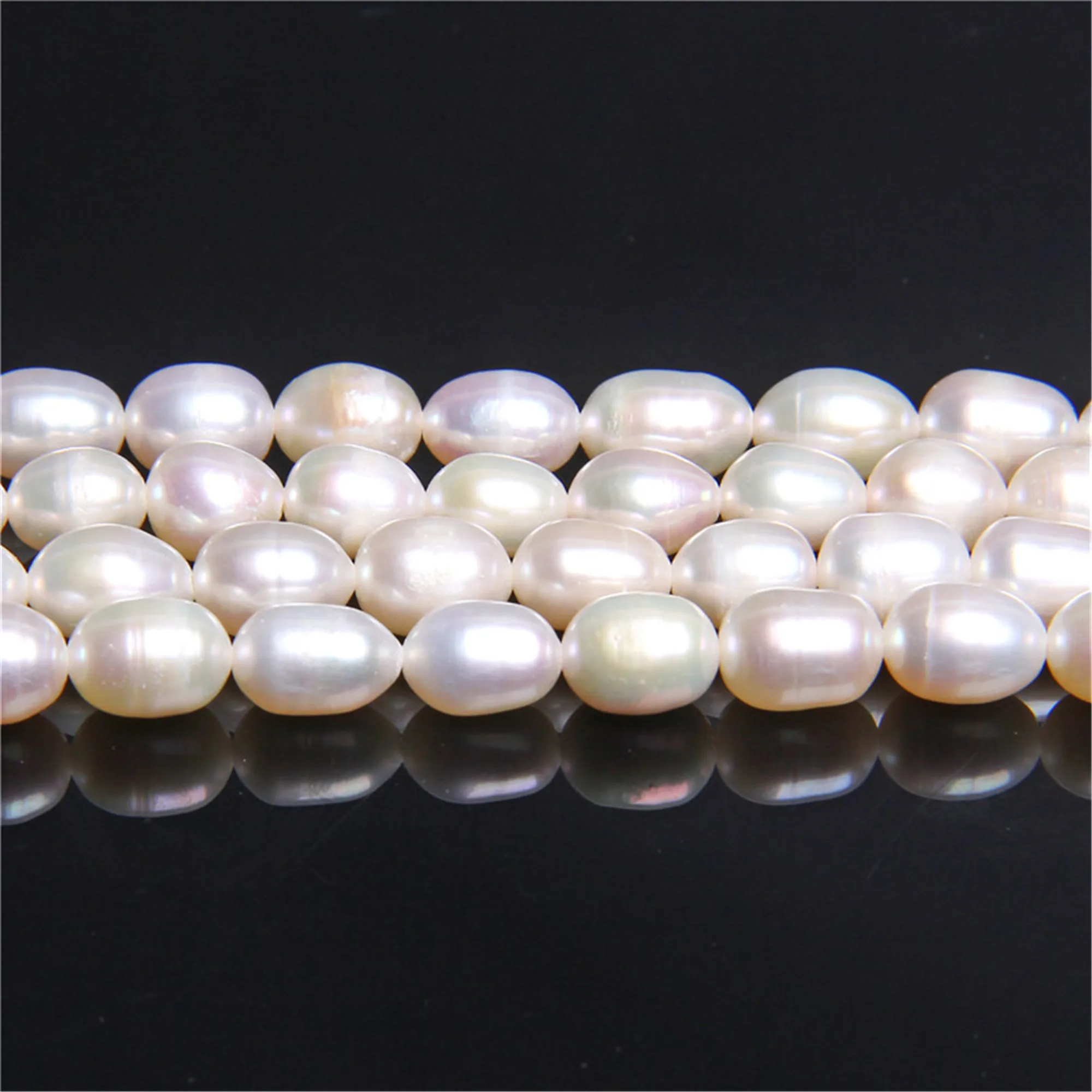 Biele Oválne Prírodné Perly 6 mm Skutočné Sladkovodné Perly Korálky Oválne Voľné Korálky Pre DIY Náramok, Náhrdelník Šperky Robiť 14