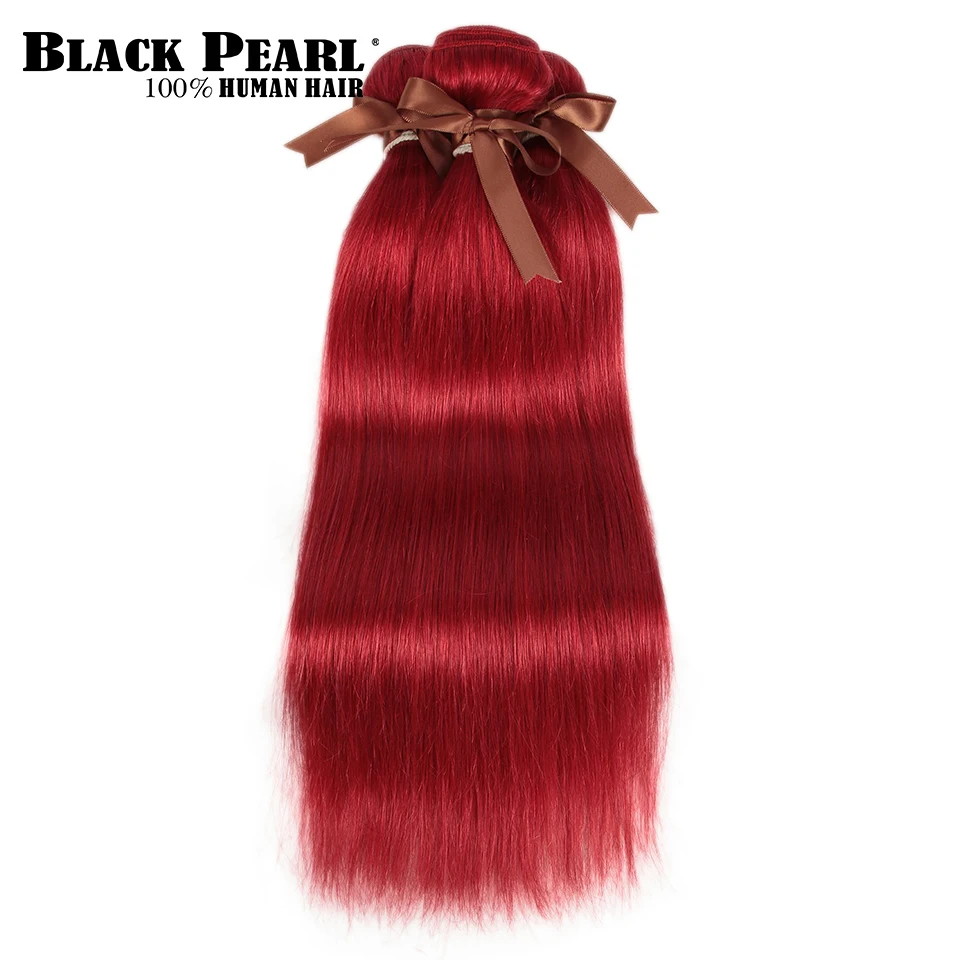 Black Pearl Brazílsky Rovné Vlasy, Tkať Zväzky Ľudské Vlasy Rozšírenie Dodávateľov 8 Až 28 Palcové Remy Červené Ľudské Vlasy Zväzky