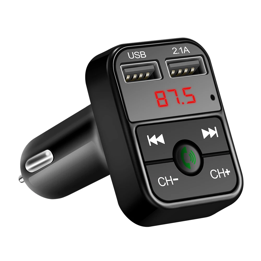 Bluetooth, FM Vysielač Auto, MP3 Audio Prehrávač Hudby Dual USB Rádio Modulátor do Auta HandsFree S 5V 2.1 USB Nabíjačky