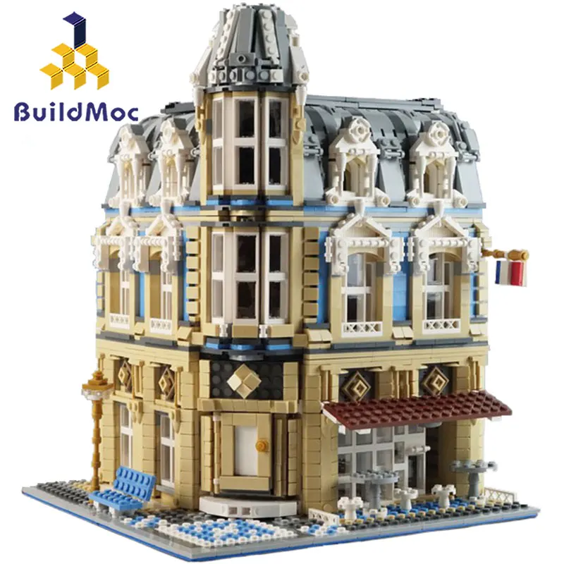Buildmoc City Budov Klasický Dom Architektúry Hračky, Stavebné Bloky MOC Meste Castle Street View Vzdelávacie Deti Hračky Darček