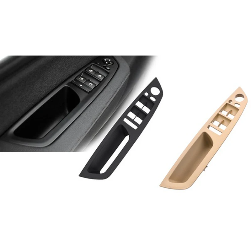 Béžová Čierna Auto vľavo, Vpravo Interiérové Dvere Opierkou Rukoväť Vnútorné Panel Vytiahnuť Výbava Kryt Pre BMW E70 X5 X6 E71