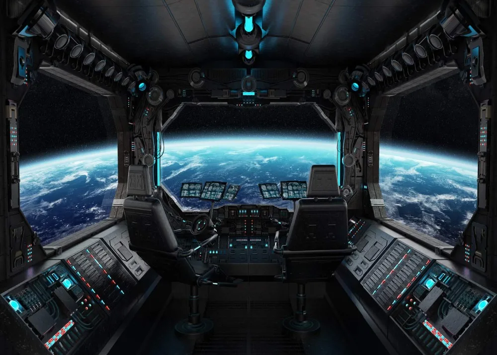 Capisco Loď Interiéru Pozadí Futuristické Sci-Fi Fotografie Pozadia Kabíne Kozmickej Lode Fotenie Studio Rekvizity