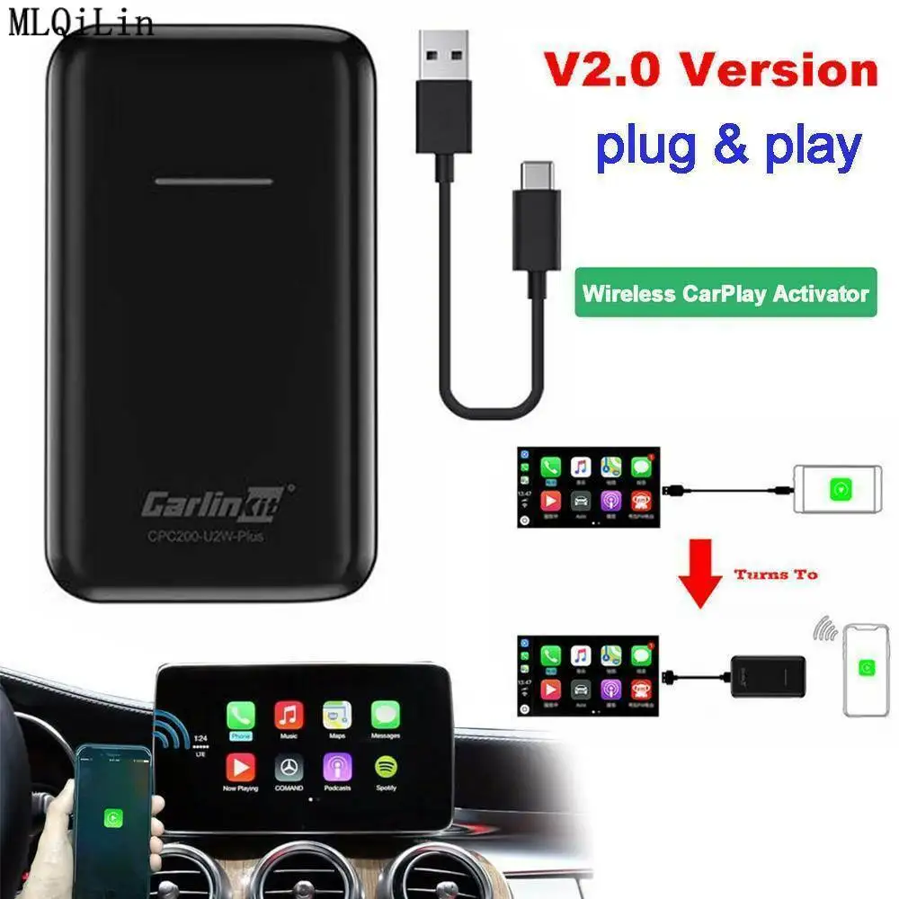Carplay Adaptér Carlinkit Bezdrôtový Inteligentné Prepojenie Apple CarPlay Pre vodičov Prehrávač USB Pripojenie Modulu Adapte iPhone Android
