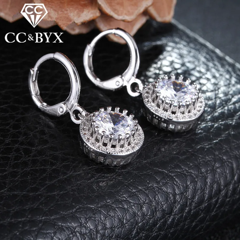 CC Drop Náušnice Pre Ženy Kolo AAA Zirconia Módne Šperky Visieť Náušnice S Austrian Crystal Classic Príslušenstvo CCE021