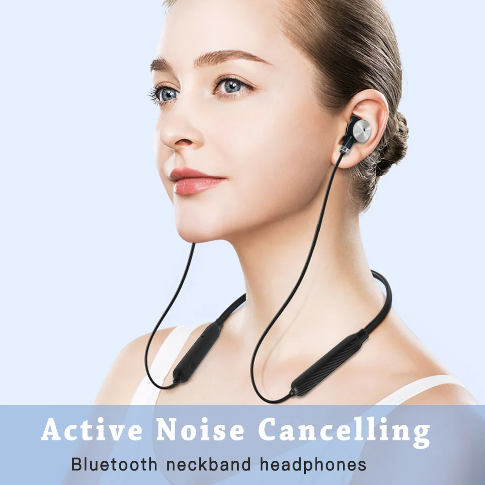 Cigfun ANC Bezdrôtové Slúchadlá Aktívne potlačenie Šumu Slúchadlá Bluetooth 5.0 in-Ear slúchadlá Mikrofón Hudbu, Športové Stereo Slúchadlá