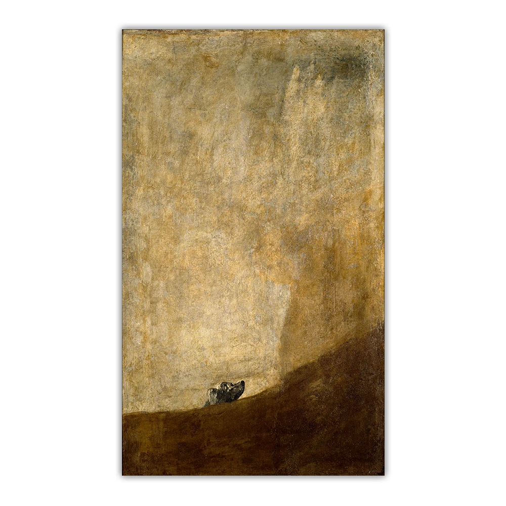 Citon Francisco Goya《Psa polovica-ponorené do vody》Plátno Umenie olejomaľba Umelecké dielo, Plagát, Obraz na Stenu Pozadia Dekor Domáce Dekorácie