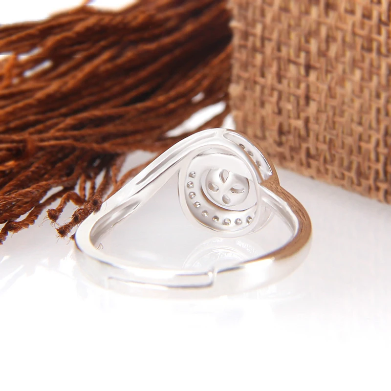 CLUCI 3ks Reálne 925 Sterling Silver Ring pre Ženy Výročie Darček Nastaviteľné Twisted Zirkón Krúžok Šperky SR2076SB