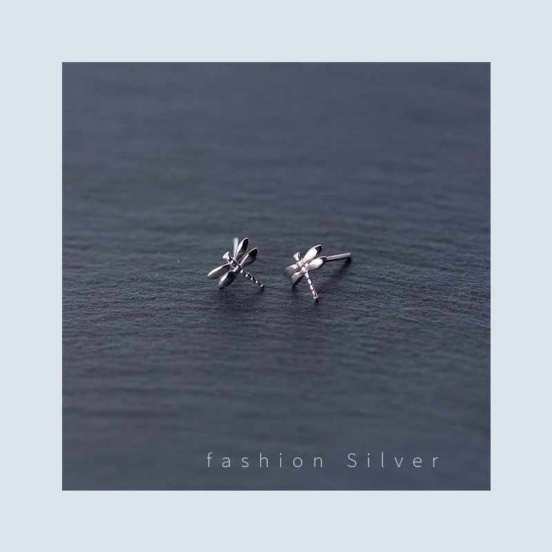 Colusiwei Roztomilý Dragonfly Stud Náušnice pre Ženy 925 Sterling Silver Šperky Živé Lietajúci Hmyz Náušnice pre Dievča 2019 Dizajn