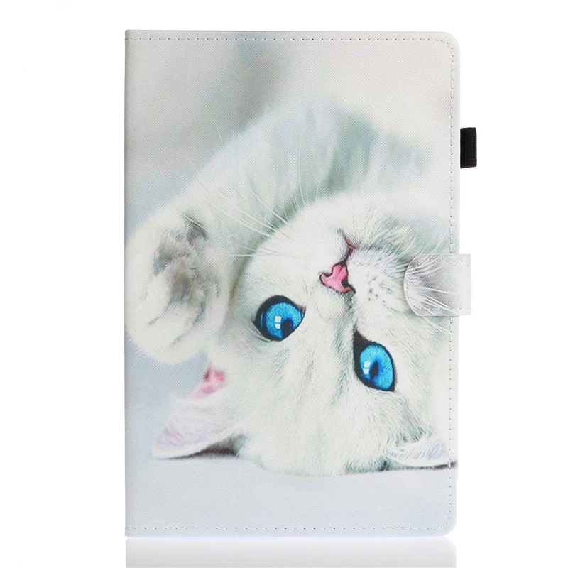 Coque Pre Samsung Galaxy Tab S7 2020 Prípade SM-T870 T875 T876 11 palcový Kreslených Mačka Kožený obal Pre Samsung Tab S7 11