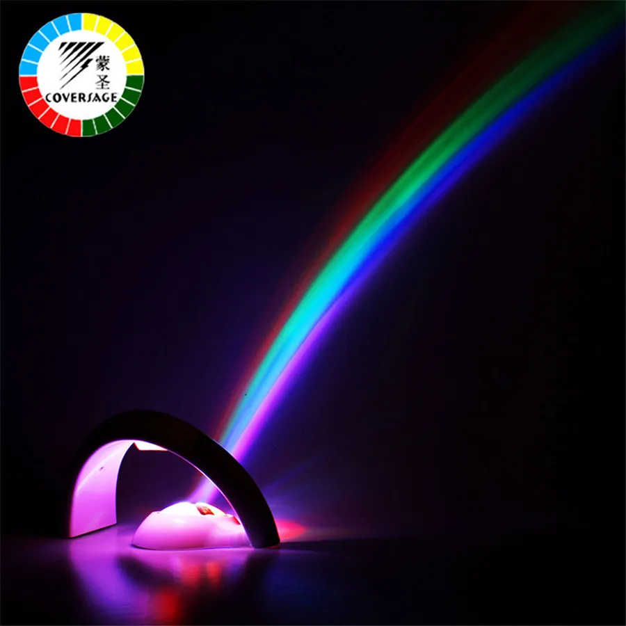 Coversage Rainbow Nočné Svetlo Projektora Deti Detský Dieťa Spí Romantický Led Projekčnej Lampy Atmosféru Novinka Domov Lampy