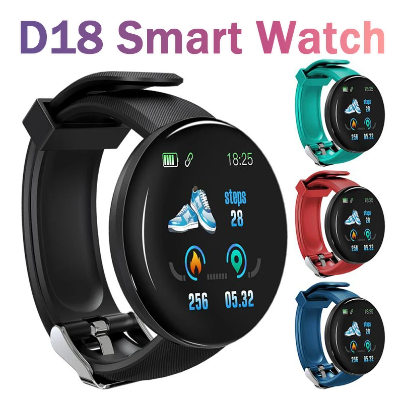 D18 Smart Hodinky Vodotesné Krokomer Činnosť Tracker Smartwatch S Diaľkovým Meranie Tlaku Fotografia, Inteligentný Náramok
