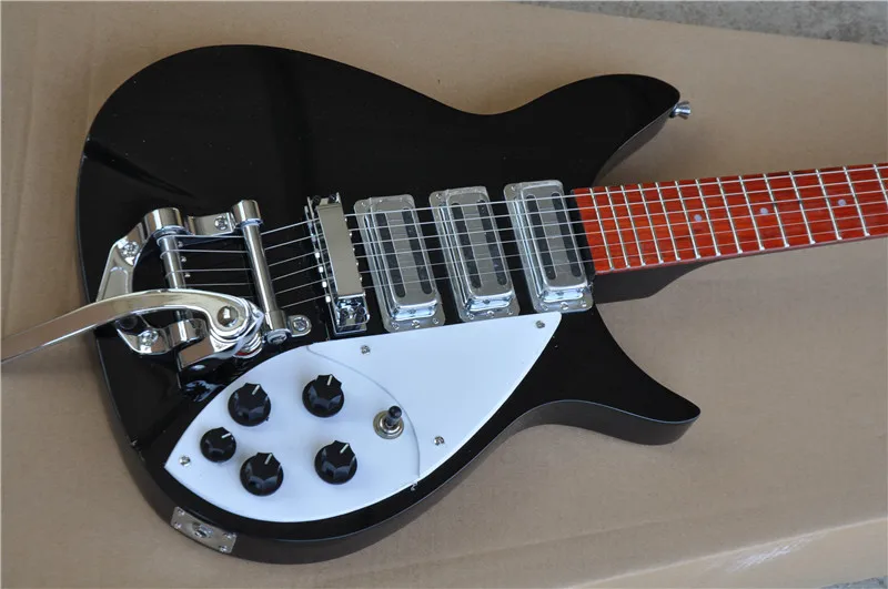 Dedičstvo klasické vysoko kvalitné elektrickú gitaru, čierne rick 325 elektrická gitara, jazz rocker môže byť prispôsobené na mieru pre dodanie zdarma
