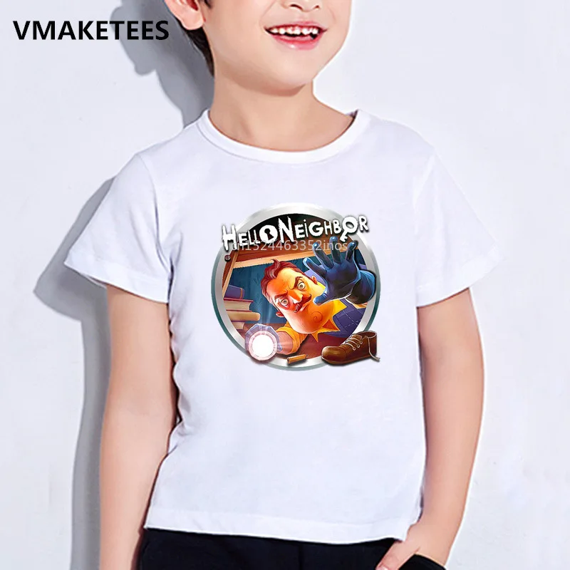 Deti Letné Dievčatá a Chlapci tričko Karikatúra Dobrý deň, Sused Vytlačené Deti T-shirt je Bežné Vtipné Detské Oblečenie