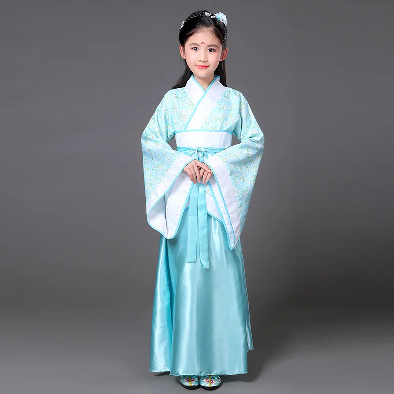 Deti oblečenie zdobiť roztomilý krásna víla princezná hanfu oblečenie čínskom tang tradičné tanečné cestovné guzhengcostume