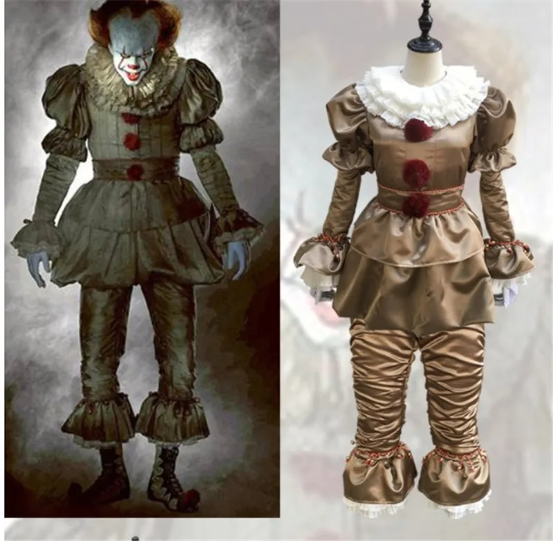 Deti roku 2019 Stephen King TO 2 To: Kapitola druhá Pennywise Cosplay Kostým Oblečenie Klaun Oblek pre Deti na Halloween, Karneval, Party