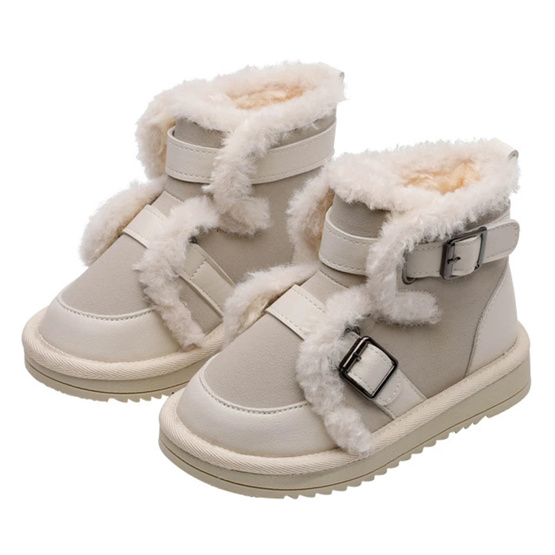 Deti topánky Nové zimné deti sneh topánky hrubé plyšové teplé dievčatá chlapci topánky non-slip módne batoľa detská obuv 1-6 Rokov
