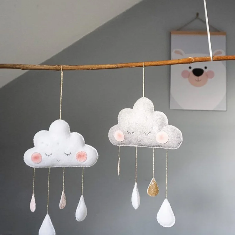 Detská Izba Domáce Dekorácie Nordic Štýl Dekoratívne Remesiel Roztomilý Raindrop Cloud Prívesok O