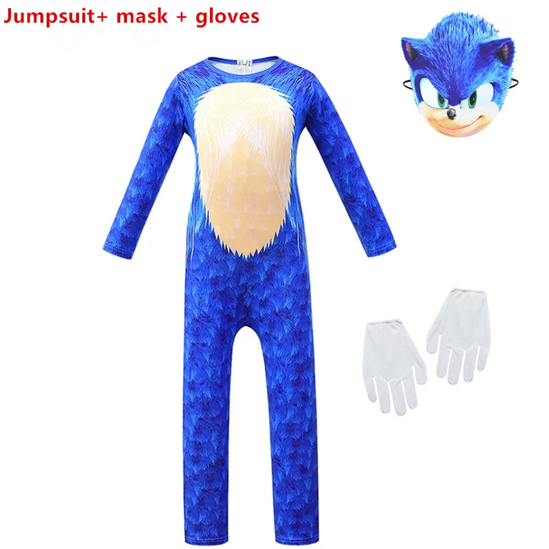 Detské Cosplay Sonic the Hedgehog Veľkonočné Jumpsuit Halloween Kostýmy chlapec Deti chlapec Kostýmy pre Deti Oblek