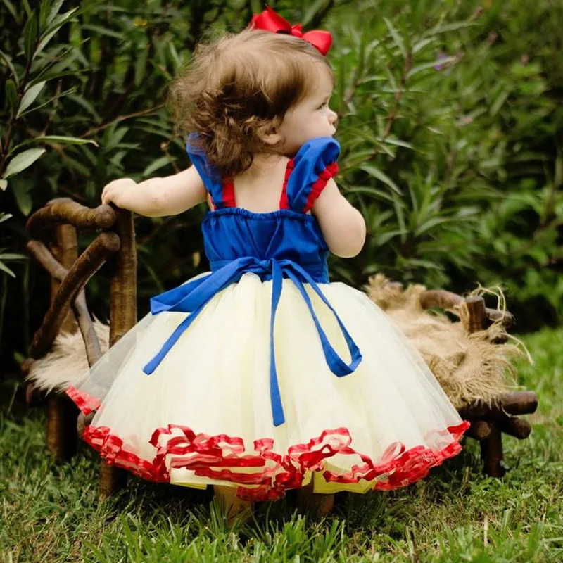 Dieťa dievča Snow White Princezná Šaty princezná Kostým batoľa dievča šaty tutu šaty