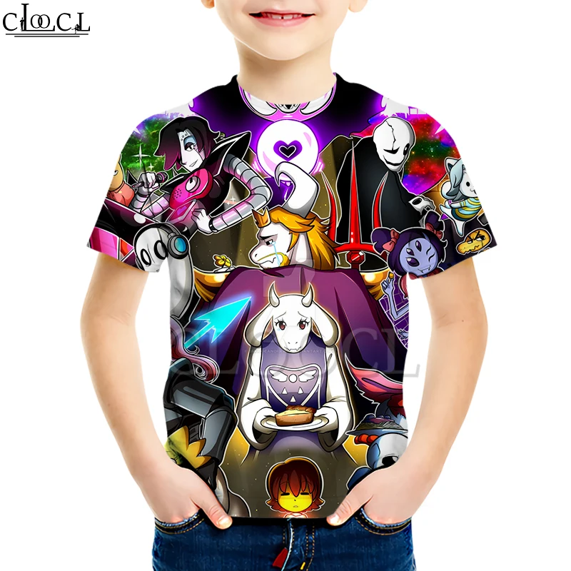 Dieťa Hra Undertale T Shirt Chlapec Dievča 3D Tlač Tvorivé Oblečenie Krátky Rukáv Mikina Bežné Neposlušné Deti Topy Drop Shipping