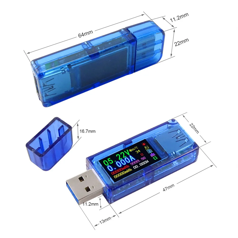 Digitálny USB Tester QC 3.0 Farebný LCD Voltmeter ammeter 3.7~30v napätie prúd meter multimeter nabitia batérie power bank