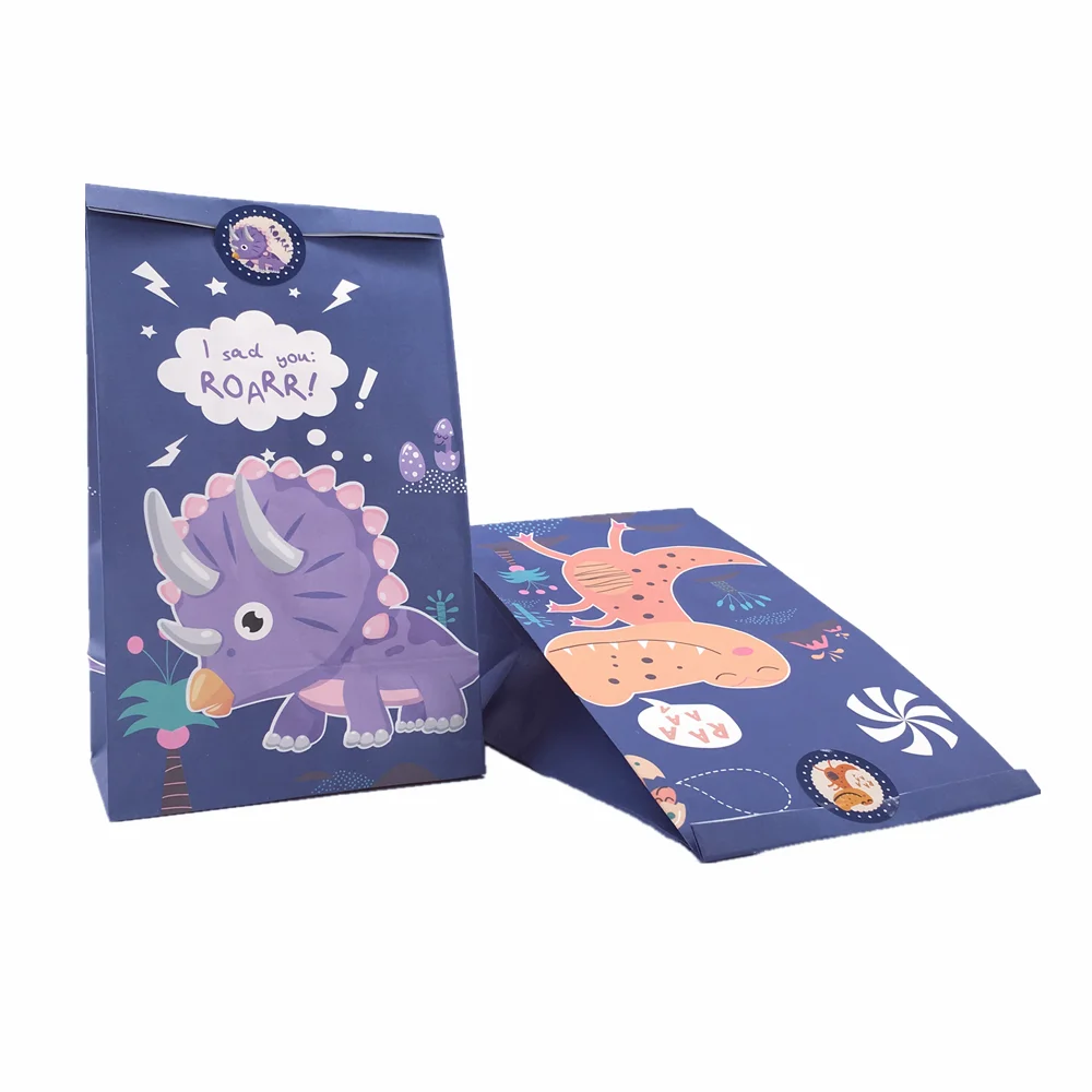 Dinosaurov Strana navrhne Baby Sprcha Candy Box Papierové Darčekové tašky s Nálepkou Deti Džungle Zvierat Tému Narodeniny Party Láskavosti Dekor