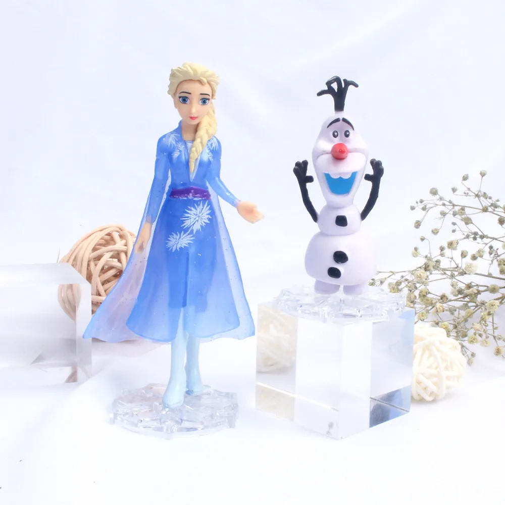 Disney Mrazené Anime Princezná Pvc Akcie Obrázok Elsa Anna Kristoff Sven Olaf Model Hračka Pre Deti Darček K Narodeninám Tortu Dekorácie