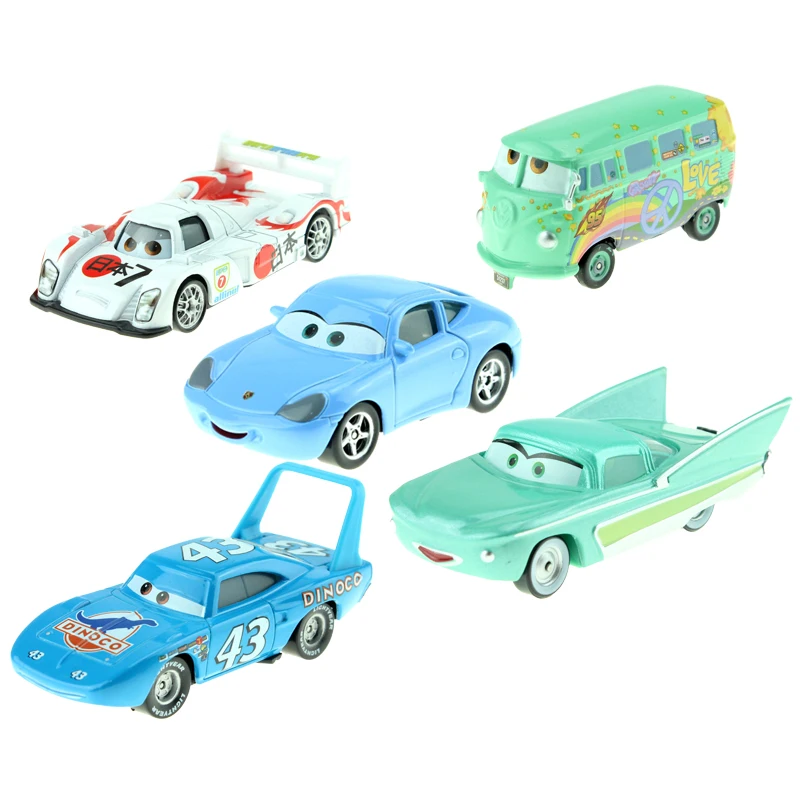 Disney Pixar Cars 5 ks/Veľa Kráľ Sally Hutodoroki Diecast Kovové autíčka Pre Deti Darček 1:55 Voľné Zbrusu Nový Skladom
