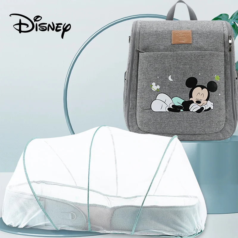 Disney Priedušná Prenosné Spanie Detská Posteľ detská Postieľka pre Dieťa Multi-Function Cestovné Komár Hniezdo Novorodencov Prenosné Postieľky Plienka Taška