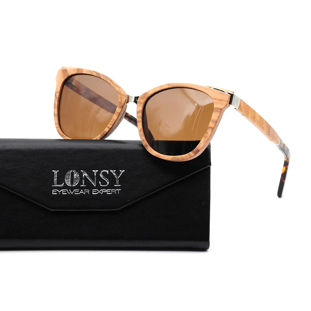 Dobrý dizajn drevených ženy Polarizované slnečné okuliare ženy slnečné okuliare LS2165